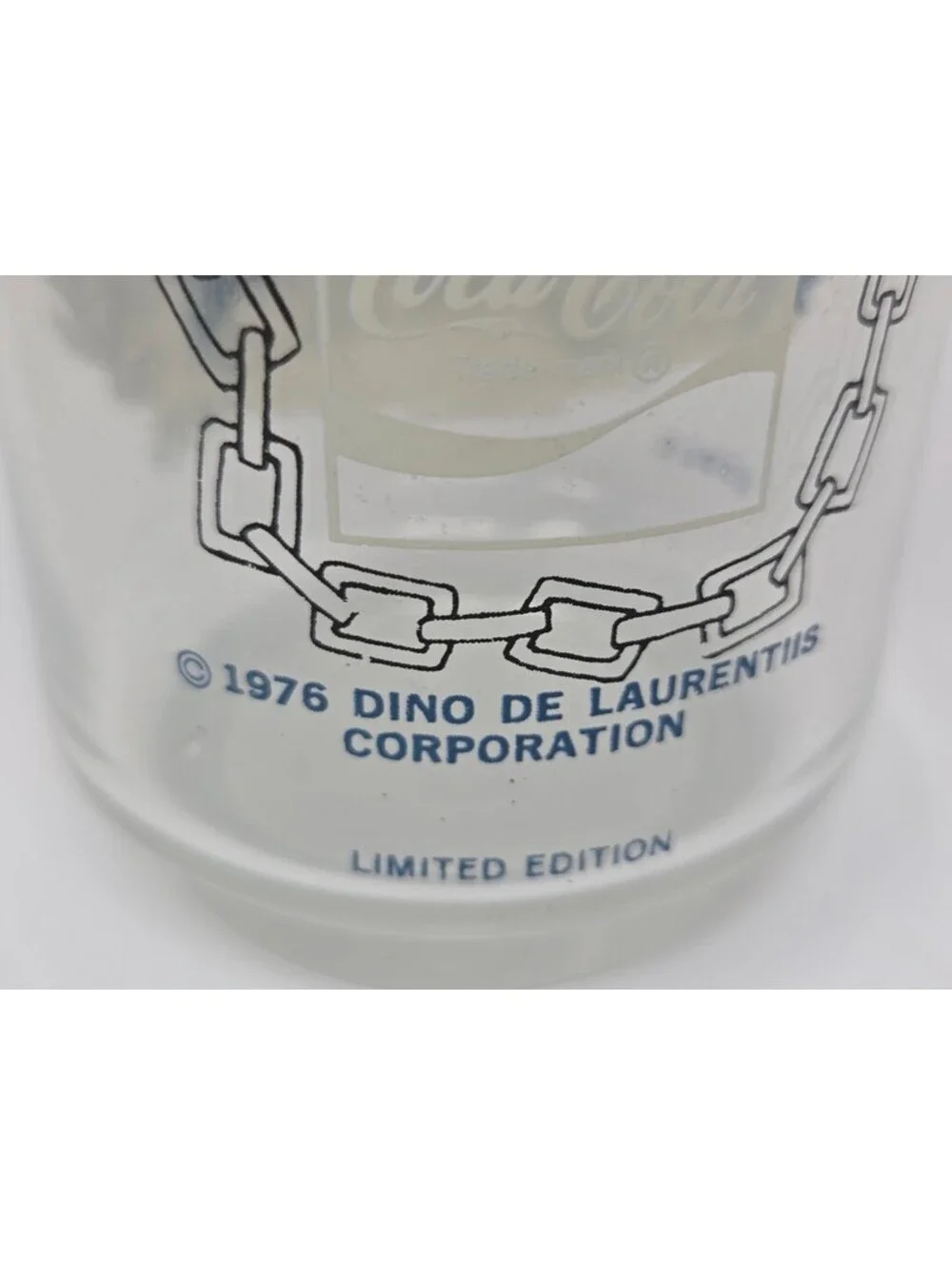 1976 King Kong Limited Edition Coca Cola Glass Twin Trade Towers Movie Promo